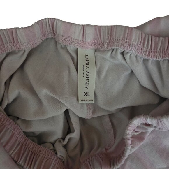 Laura Ashley Vertical Striped Soft Lounge Pajama Pants Womens Size XL Pink - Picture 6 of 8